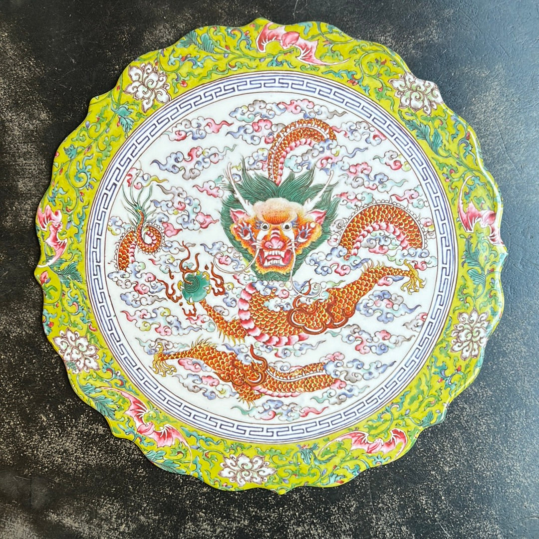 Large Vito Nesta Illusions dragon charger or decorative plate