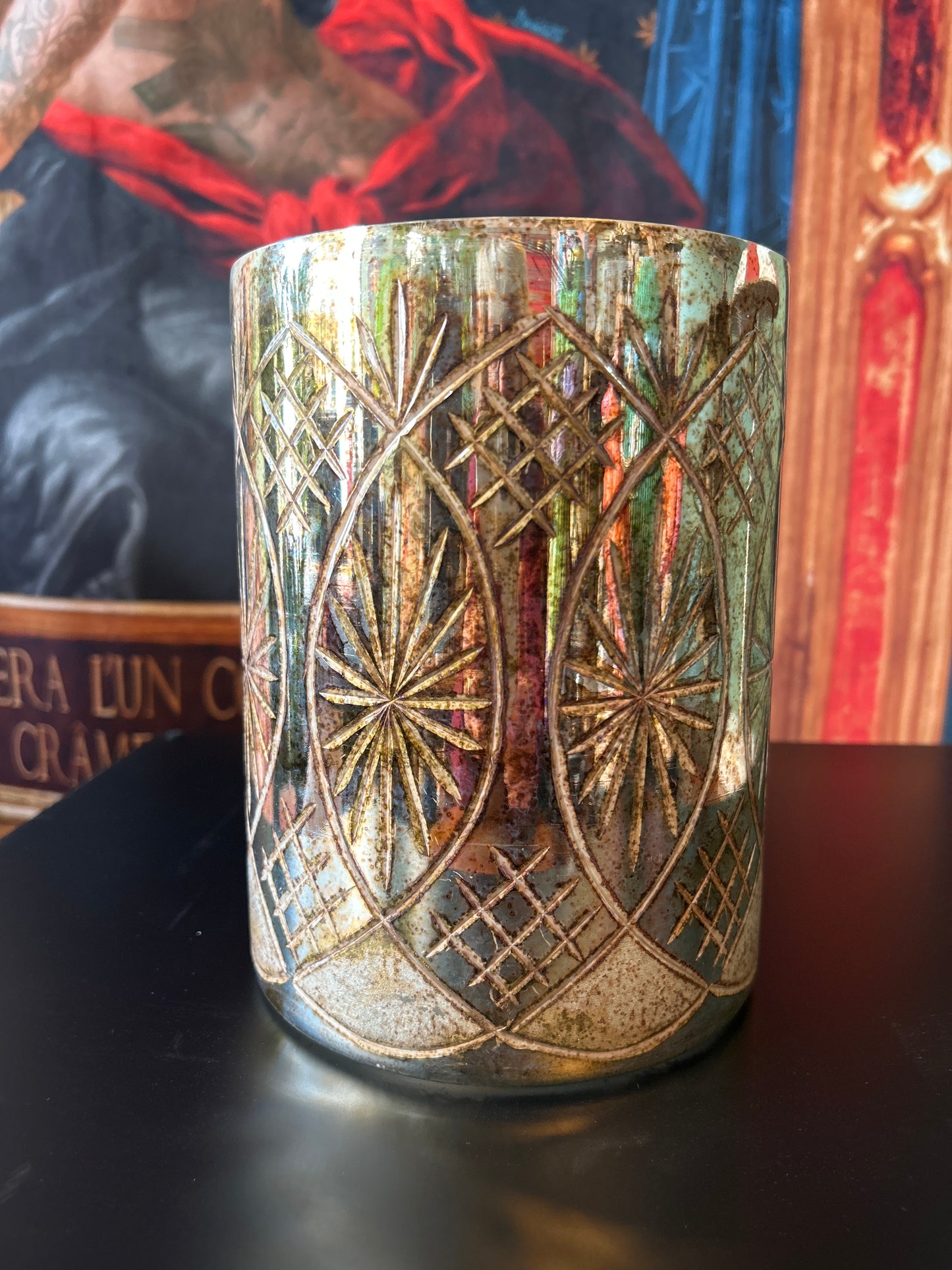 Vaso Oro disegni cilindrico