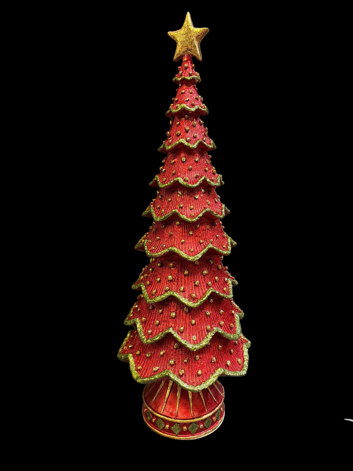 Albero di Natale pallino rosso medio h cm 35