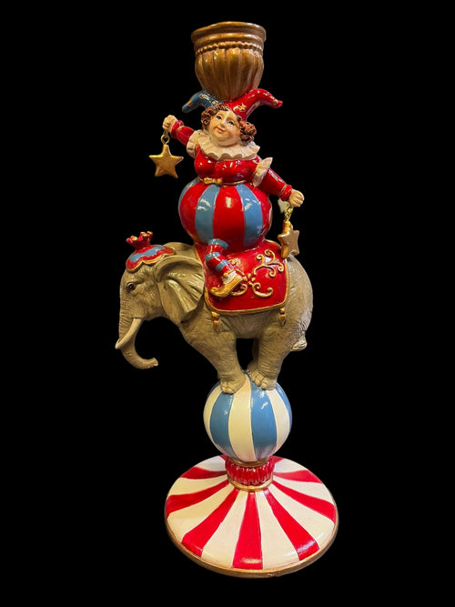 Candeliere una fiamma Arlecchino su elefante circo