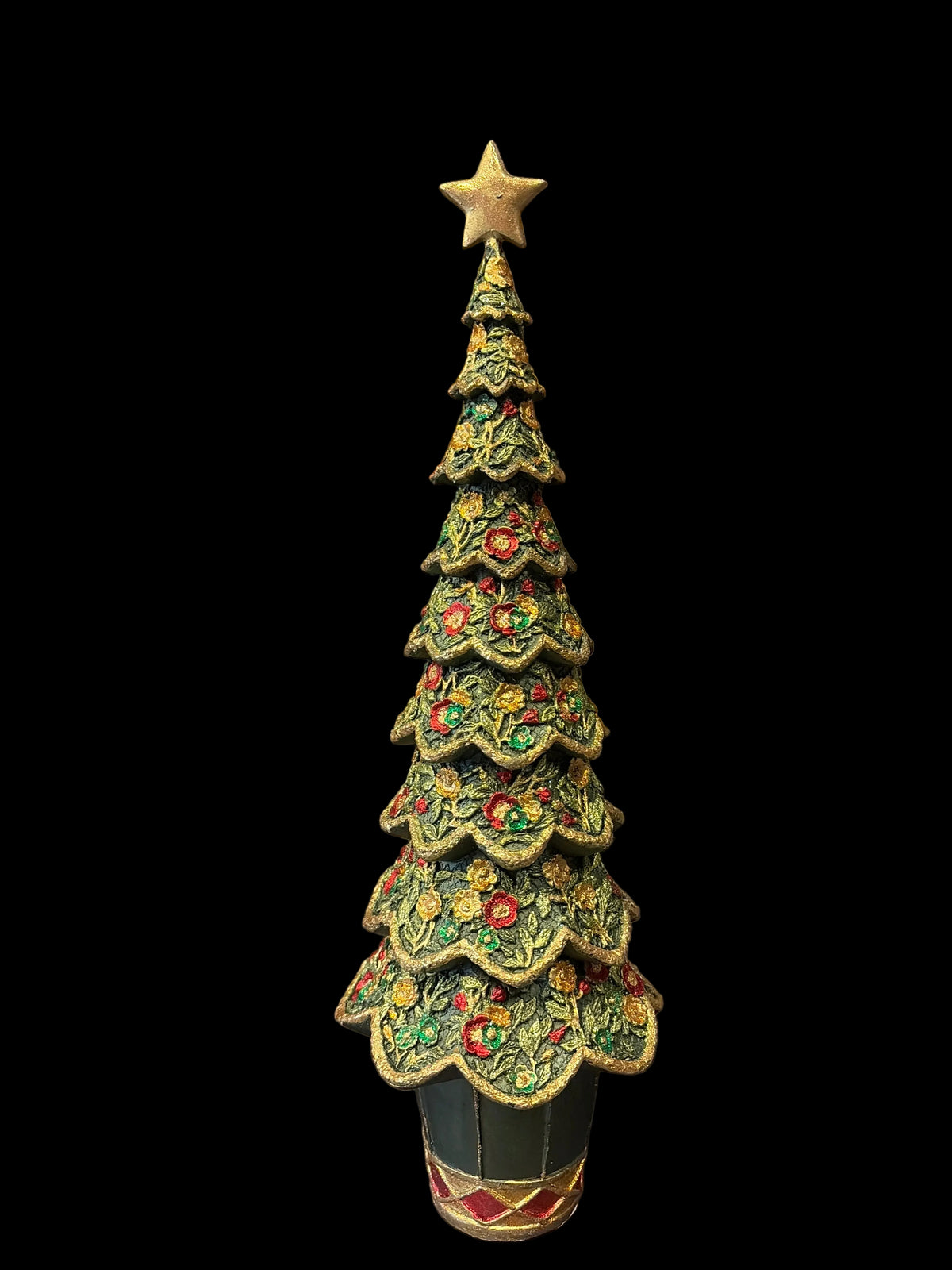 Albero di Natale balze verde grande