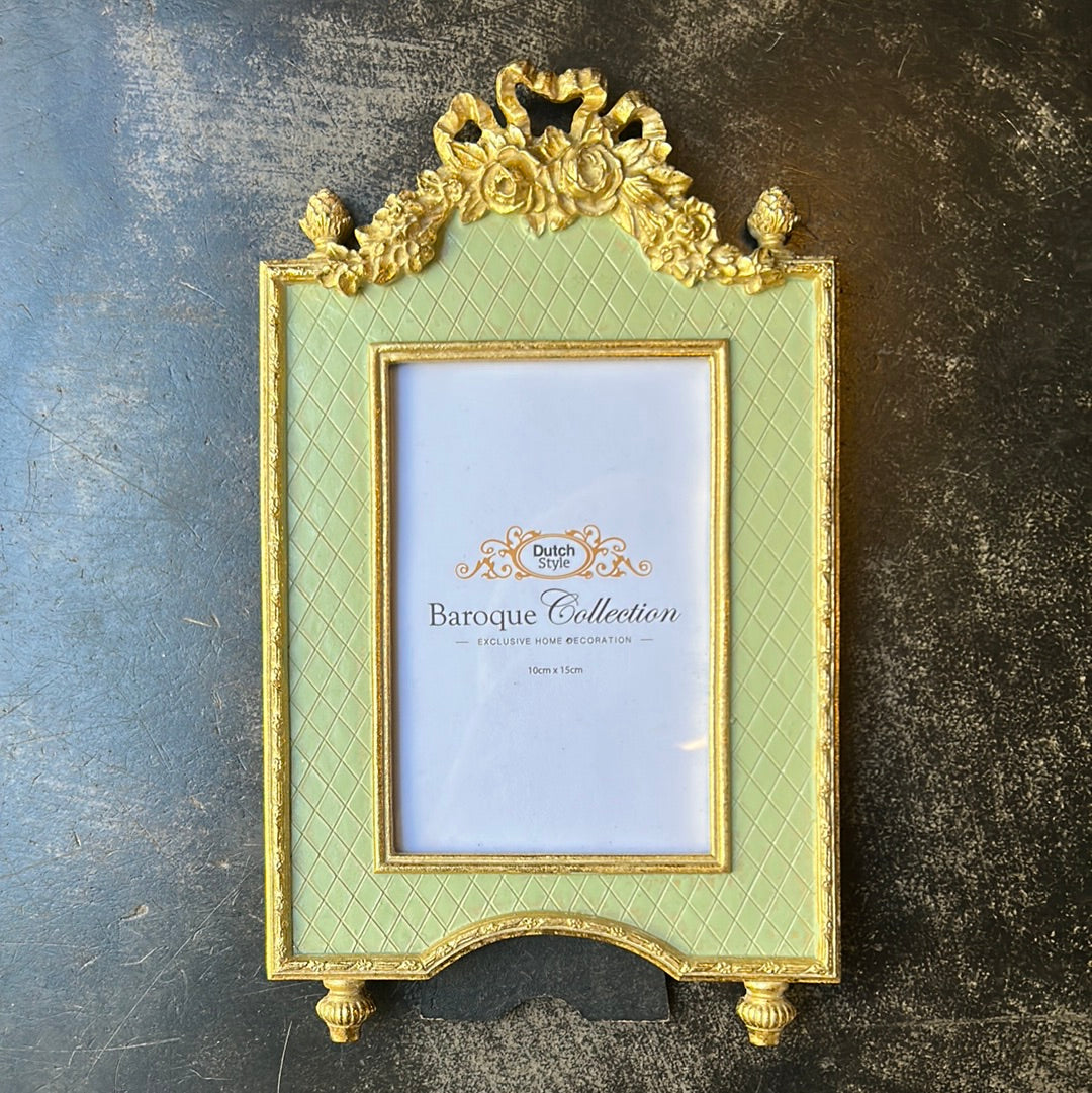 Cornice portafoto verde fiocchi