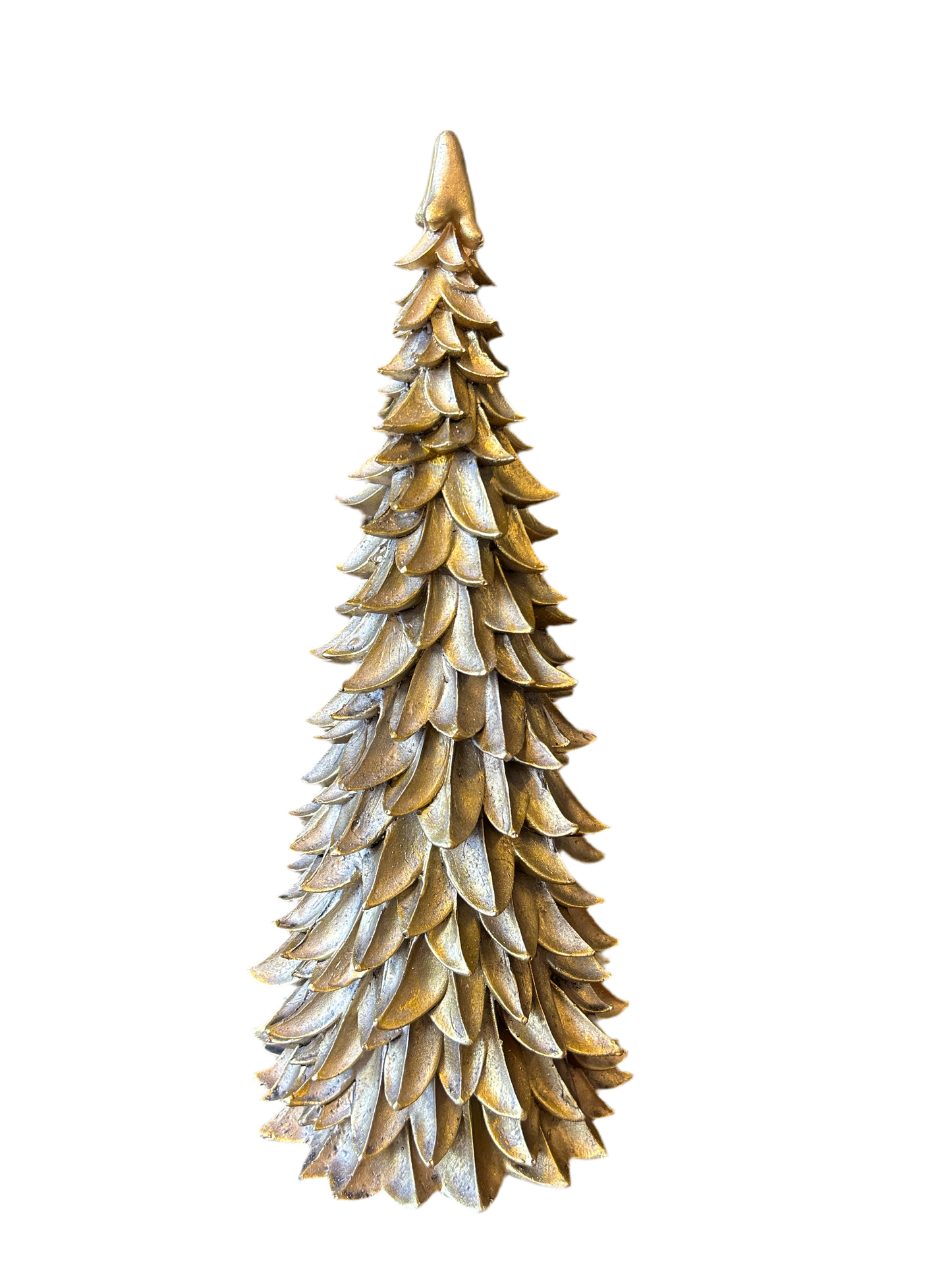 Albero di Natale in resina abete oro opaco grande
