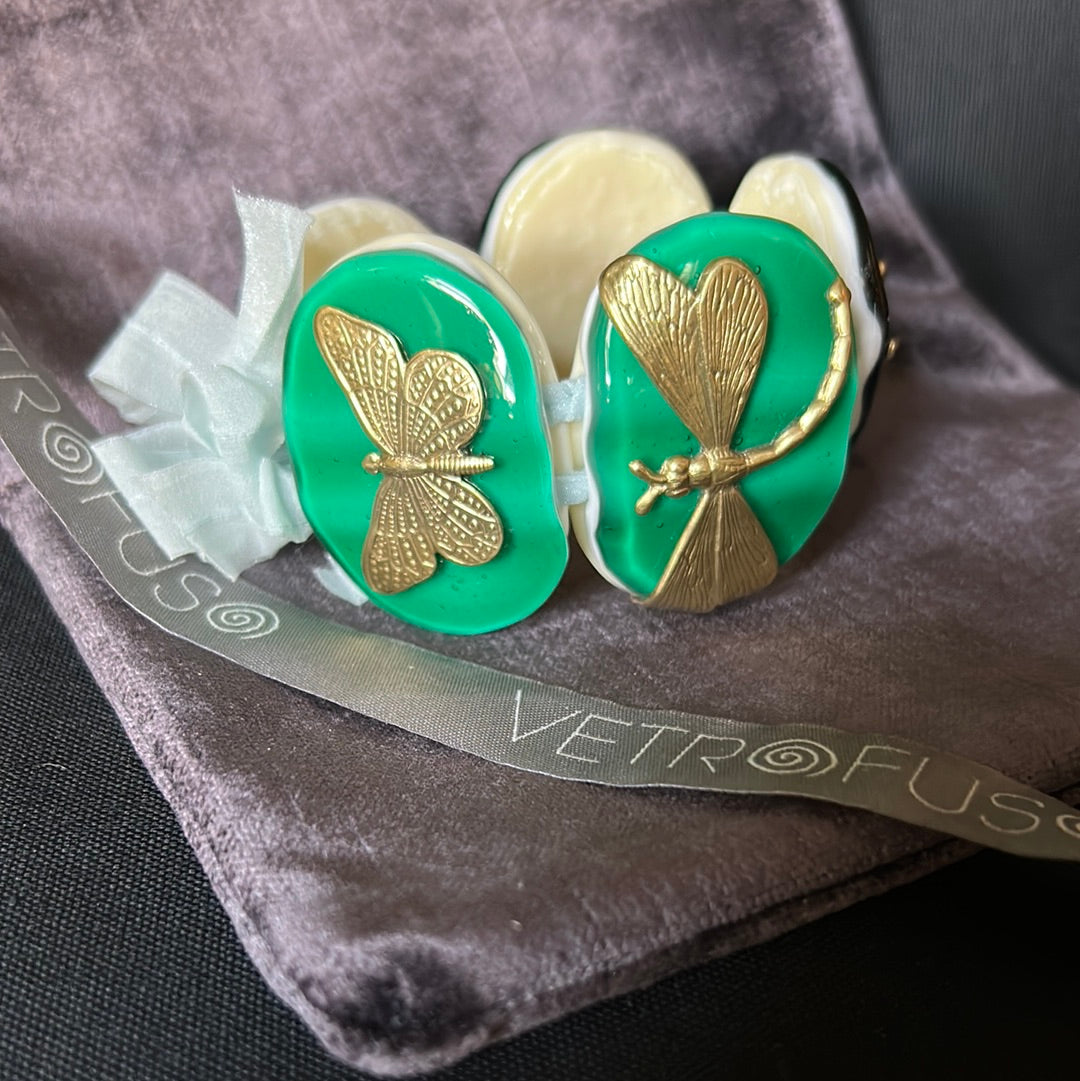 Oval charm bracelet h 5 cm Emerald Daniela Poletti can be ordered