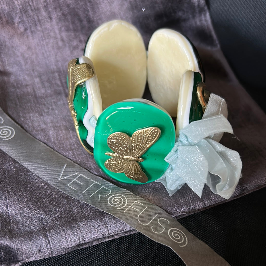 Oval charm bracelet h 5 cm Emerald Daniela Poletti can be ordered