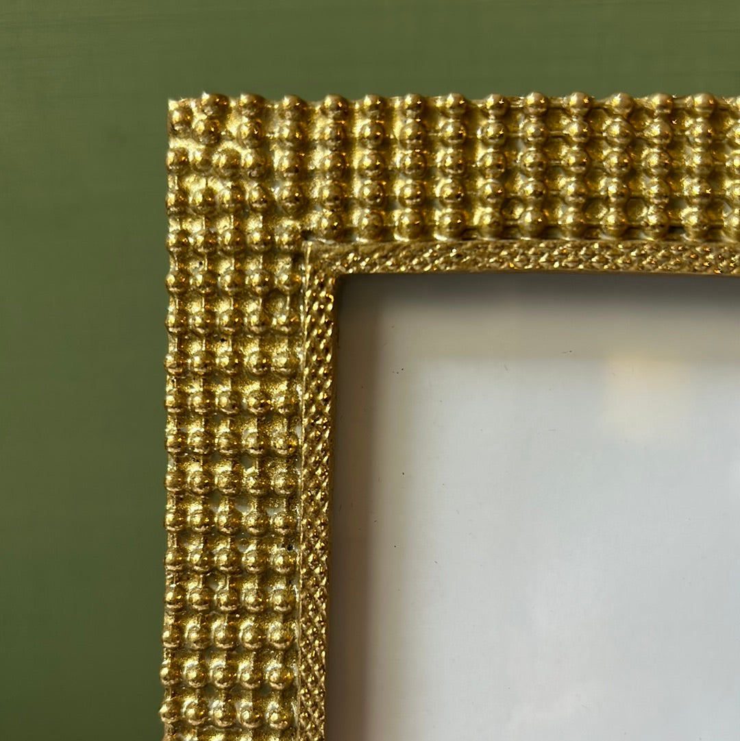 Cornice portafoto oro pallini