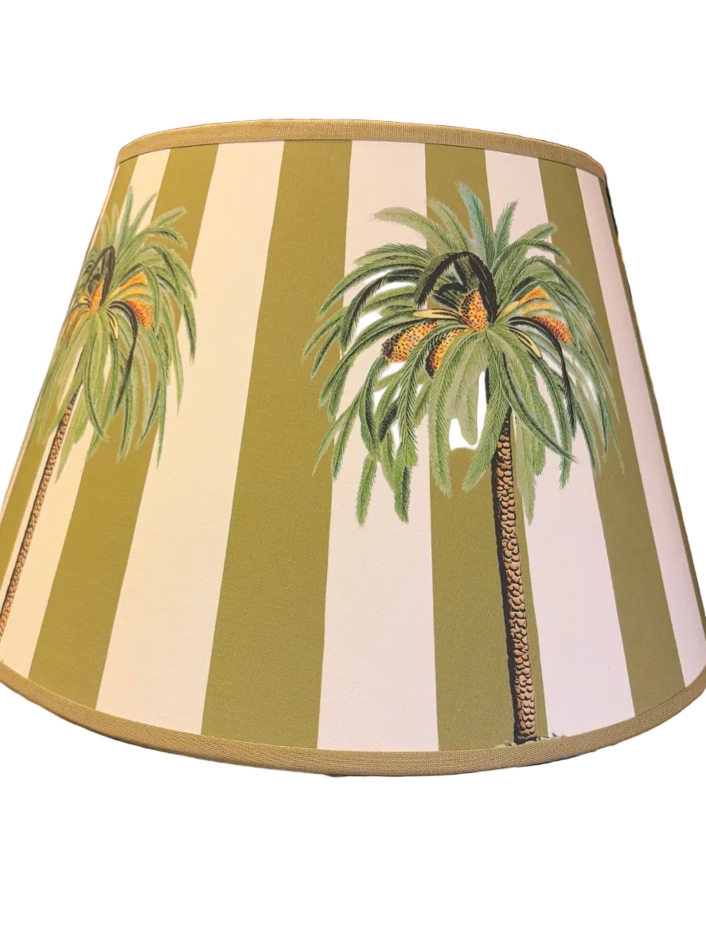 Paralume conico palme righe cm 40