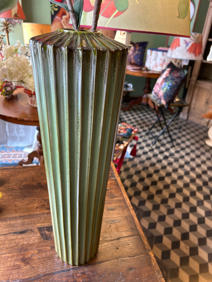 Vaso alto verde righe