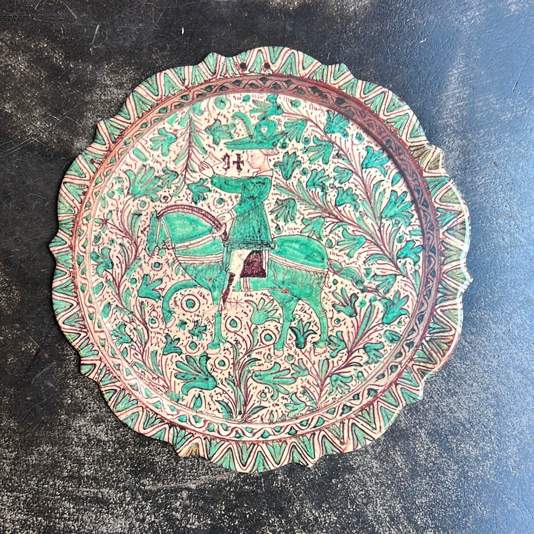 Fruit plate charger plate Vito Nesta Illusions knight pink green
