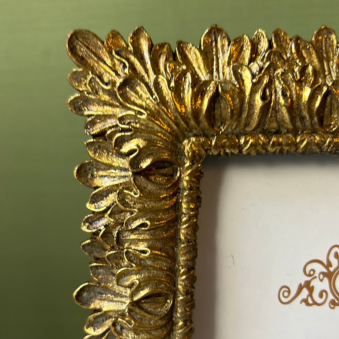 Cornice portafoto oro foglie
