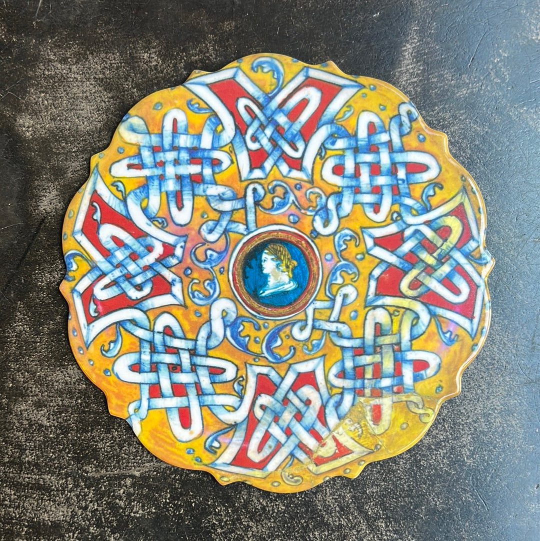 Fruit plate underplate Vito Nesta Illusions red orange blue