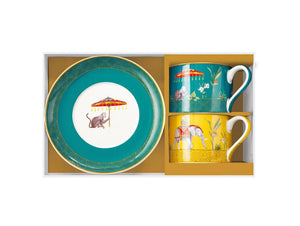 Set due tazze da te ‘ con piattino in scatola regalo Marajah