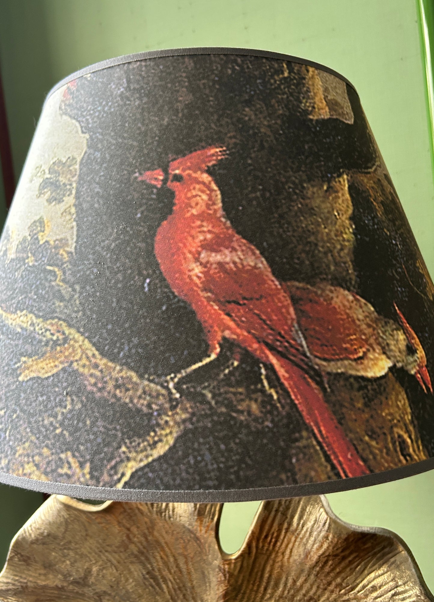 Lampada gingko con paralume uccelli