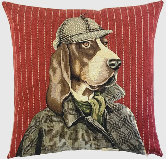 Cuscino con interno con bracco Sherlock Holmes