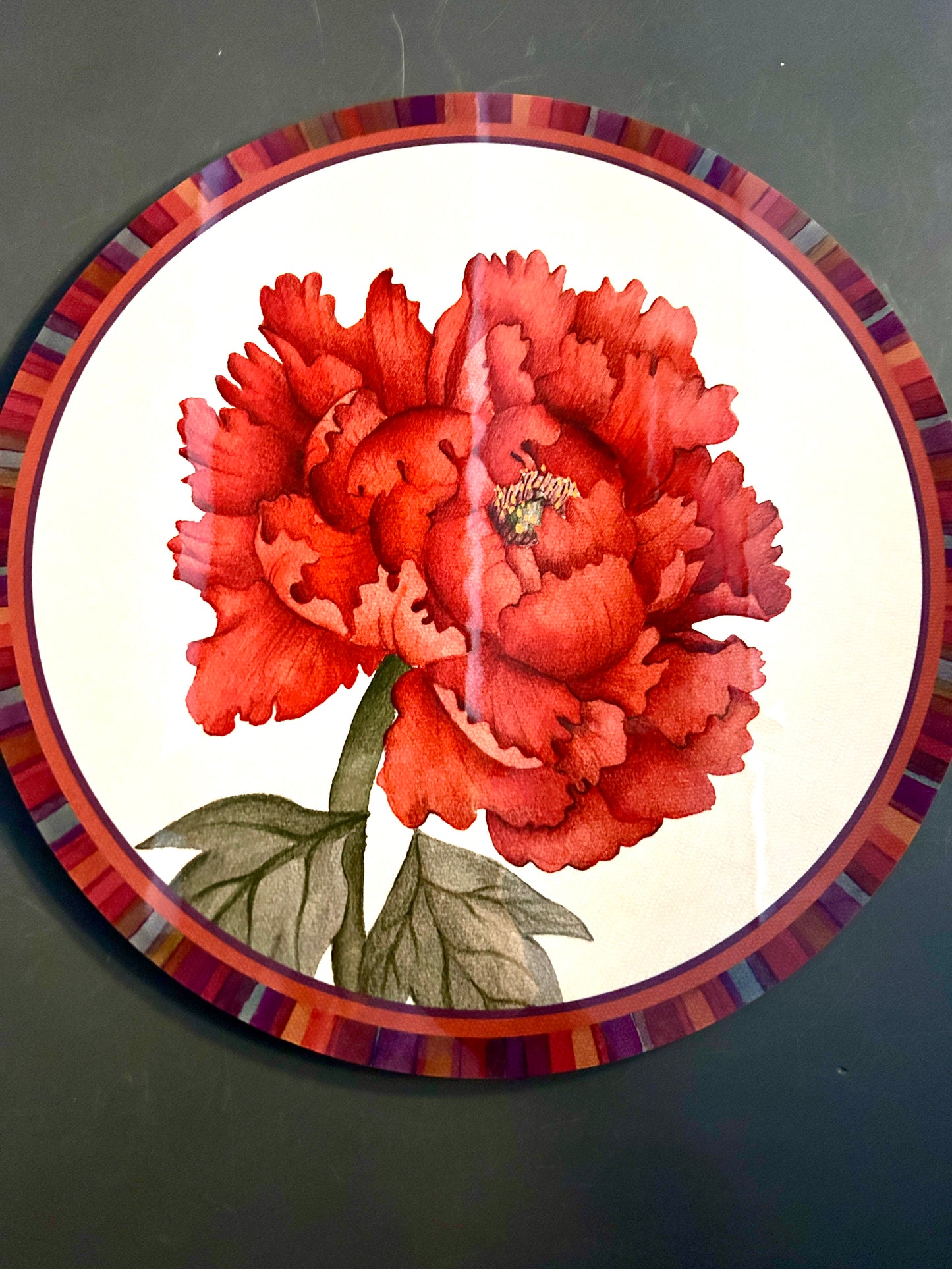 Sottopiatto avorio peonia Oca nera