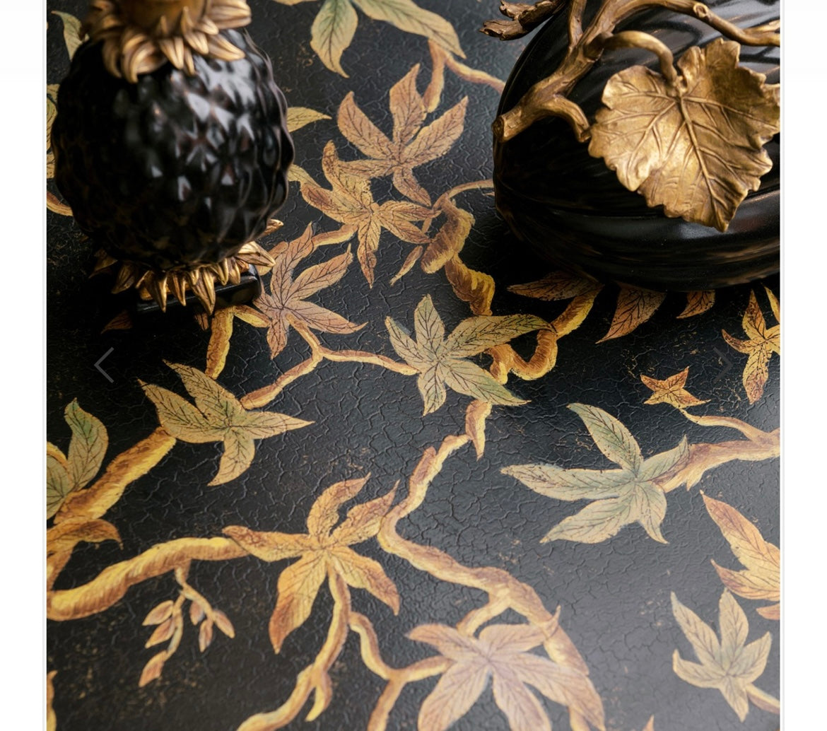 Plateau ovale en feuilles de vigne