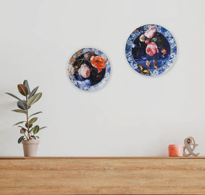 Grande piatto” fiori era’ dell’oro” Paesi Bassi Delfts cm 26,5