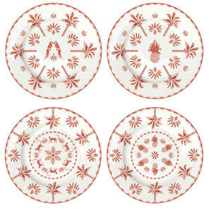 Set 4 Piattini dolce exotic orange