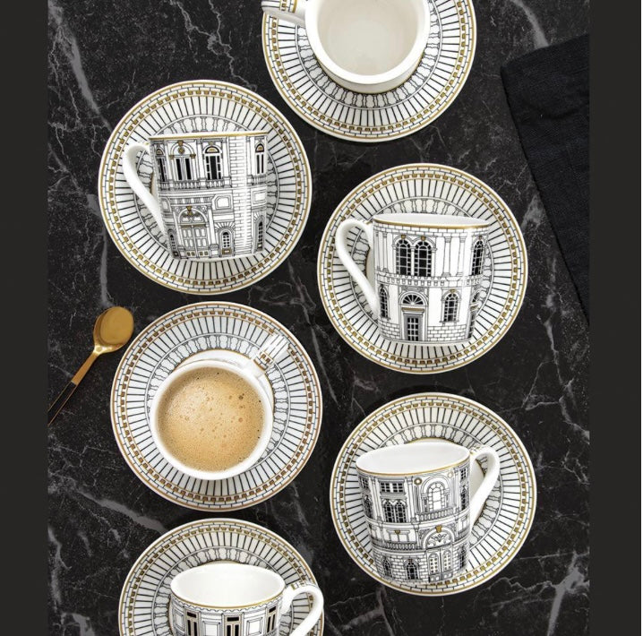 Set sei tazzine caffè Palazzo con scatola regalo