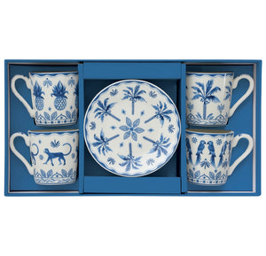 Set 4 tazzine caffe’ exotic blu