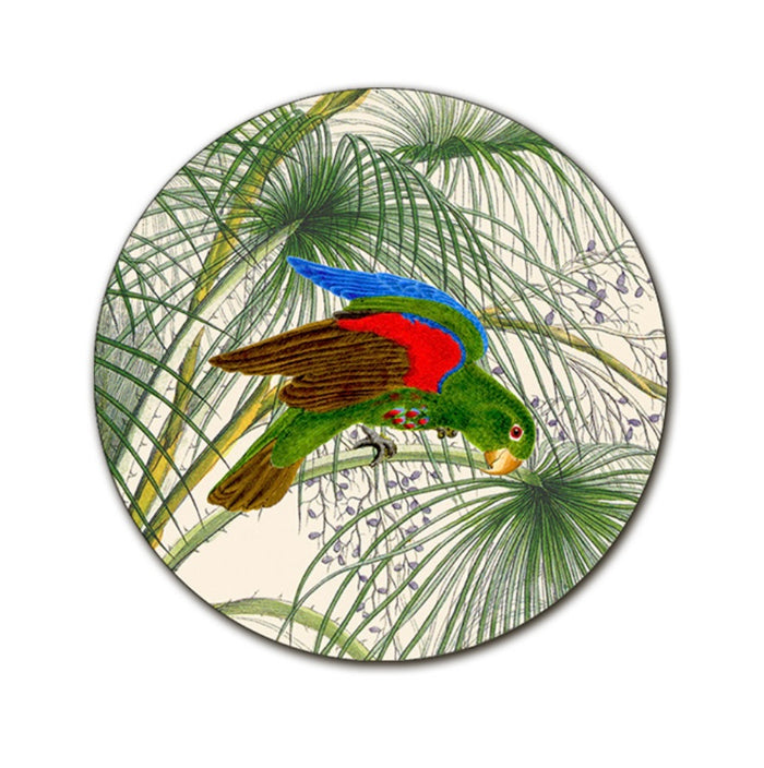 Sottopiatto pappagallo verde blu rosso 2 cm34