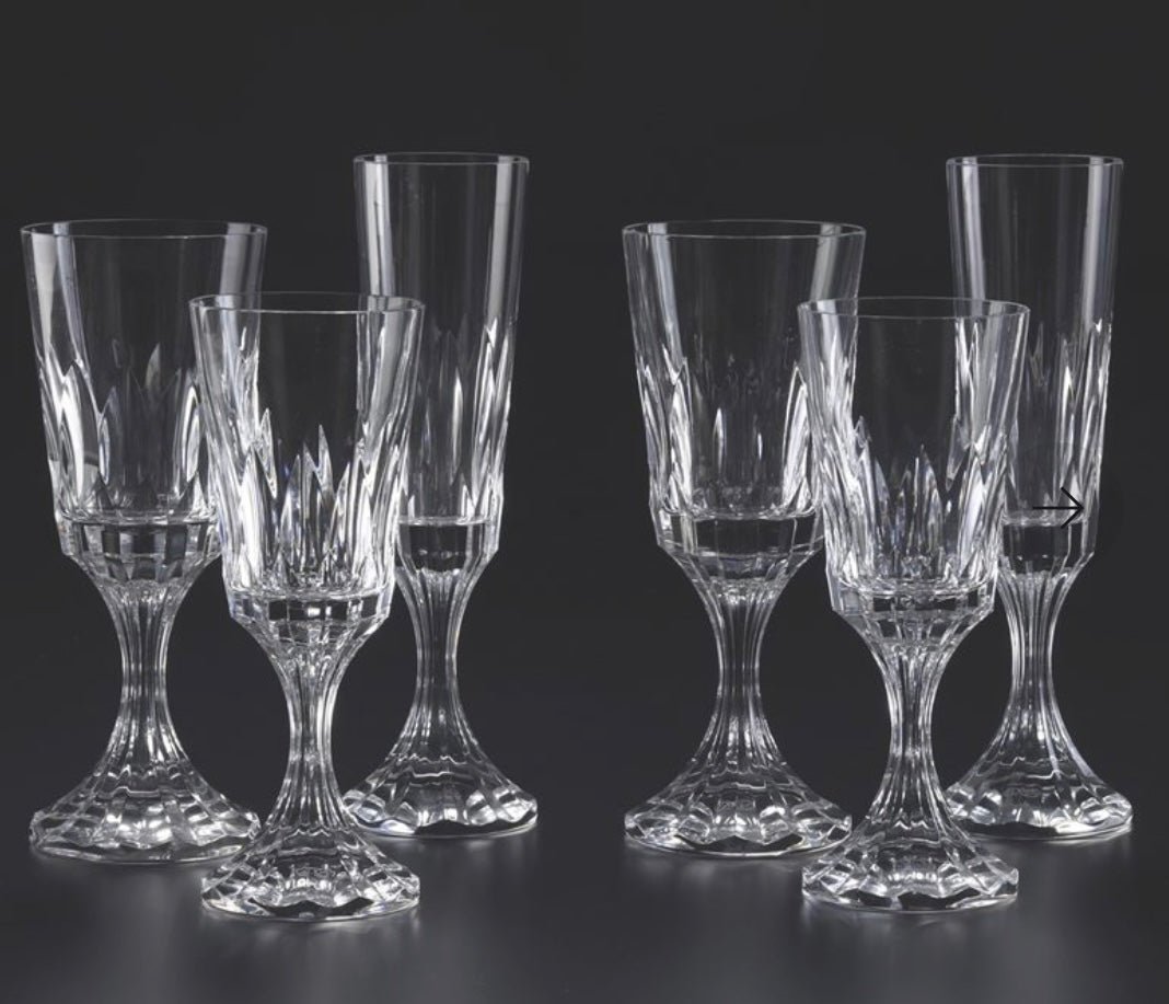 Servizio di calici “D’Assas”
Francia, Manifattura Baccarat, XX secolo. Servizio per 6 persone