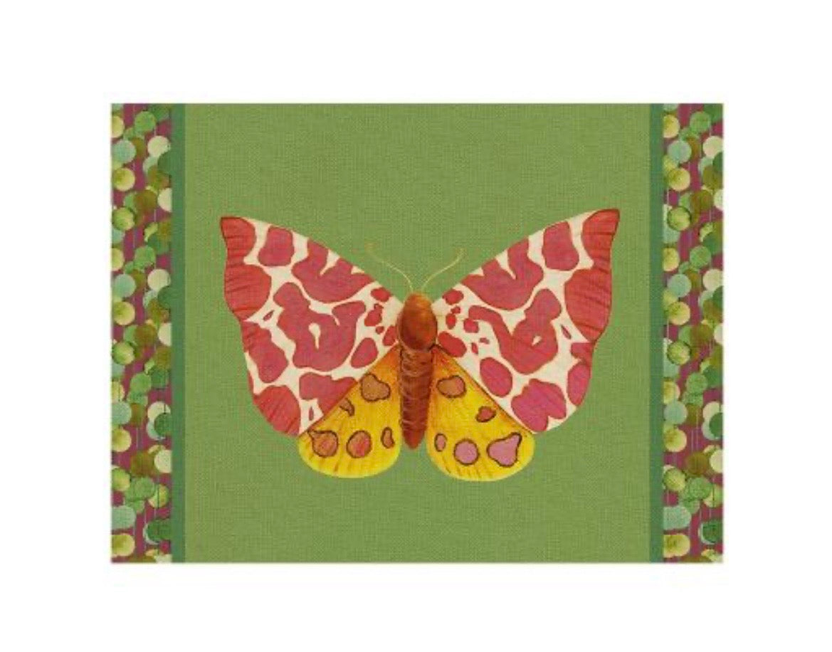Tovaglietta rigida verde cm 39 x 29 Farfalla Caia