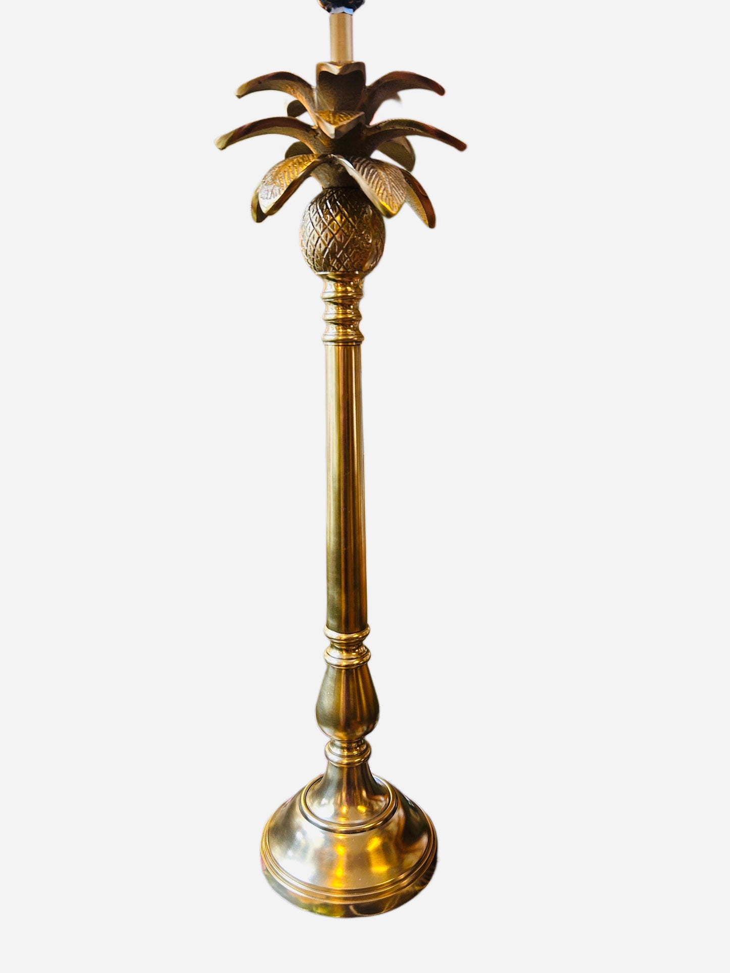 Base lampada in metallo dorato h cm 68 ( senza paralume)