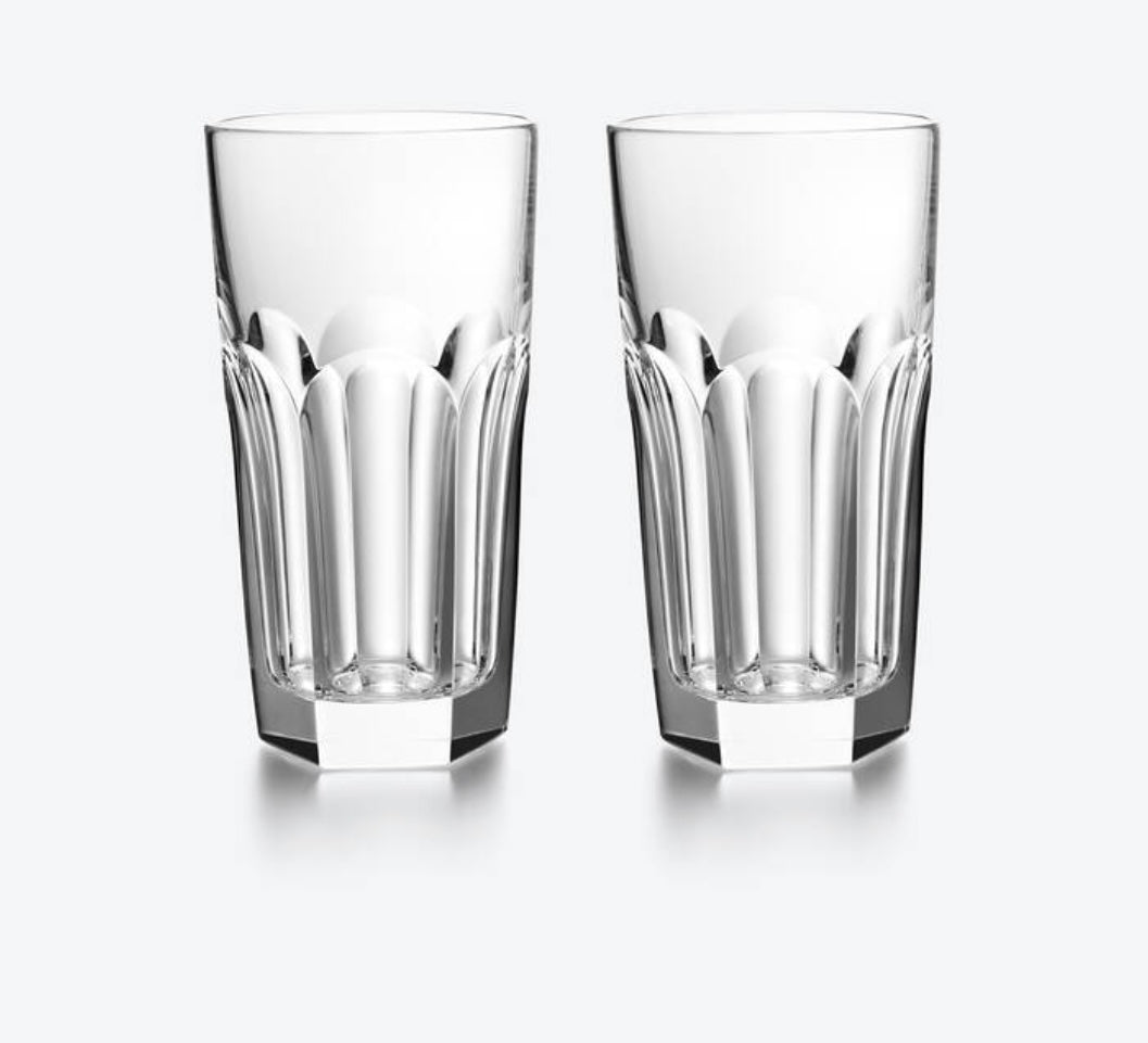 Bicchiere bibita whisky Baccarat Harcourt, set di due