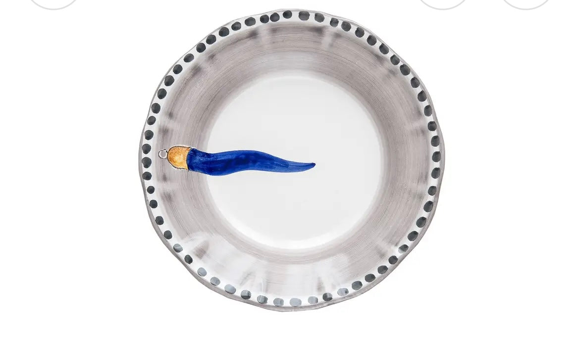 Piatto frutta Fortuna Wftb cornetto blu