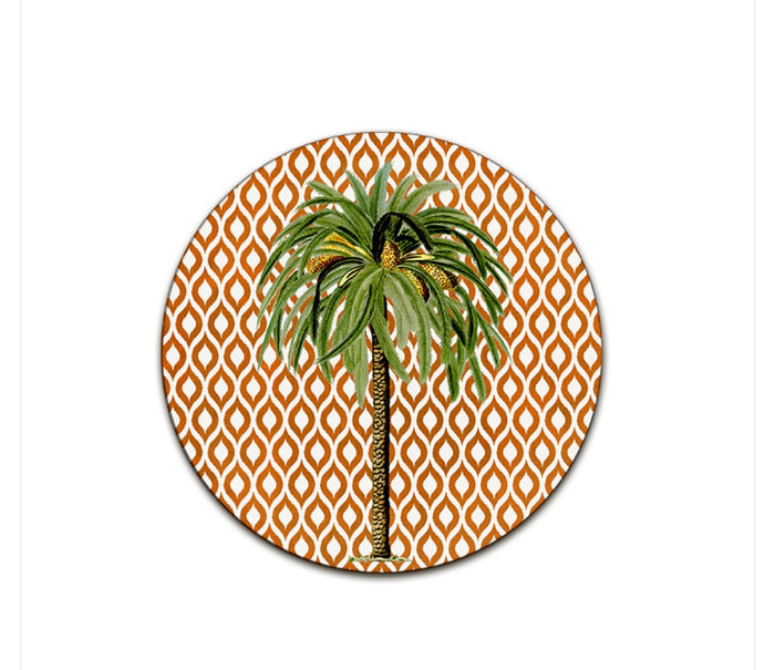 Sottopiatto Ibiza palma cm 34 fondo arancio