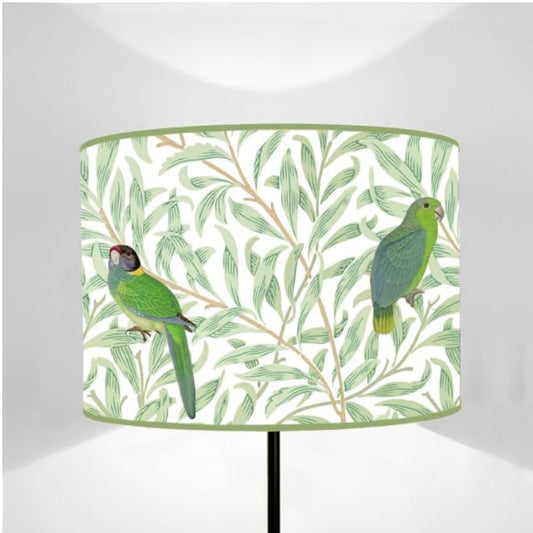 Paralume cilindrico foglie pappagalli cm45