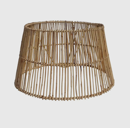 Paralume conico in rattan naturale palma