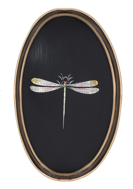 Vassoio ovale nero libellula Les Ottomans