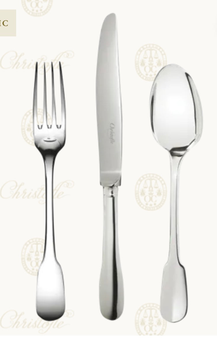 Posate Cluny Christofle argento,set forchetta coltello cucchiaio. 6 set