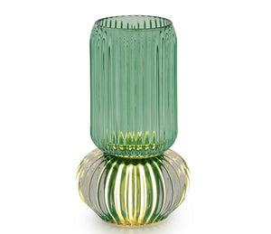 Vaso verde con luce e led