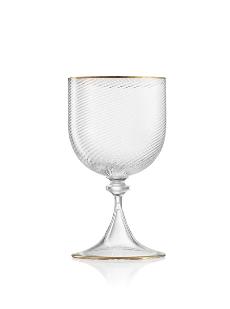 Set sei calici vino due fili oro NasonMoretti