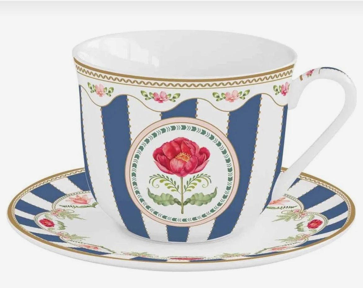 Tazza colazione Flowery con scatola regalo