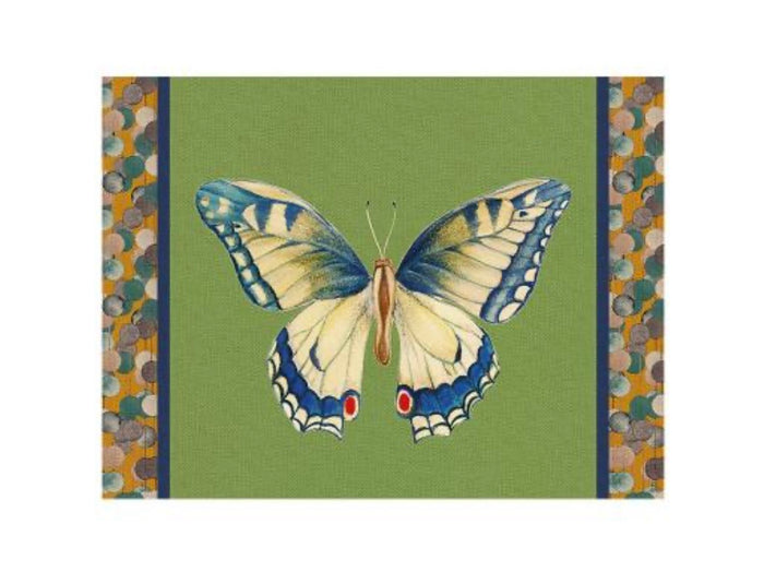 Tovaglietta rigida verde cm 39 x 29 Farfalla Macaone