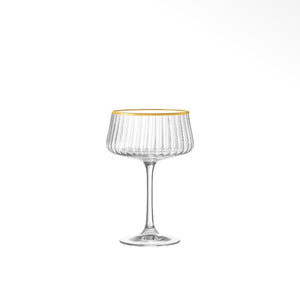 Set sei coppe da champagne bordo oro