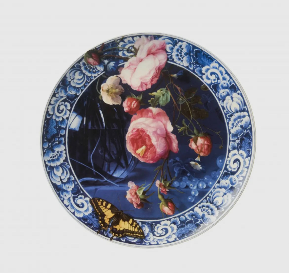 Grande piatto” fiori era’ dell’oro” Paesi Bassi Delfts cm 26,5