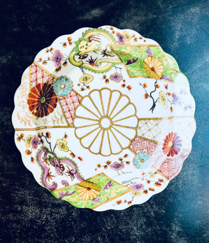 Sottopiatto grande Chinese bianco fiori Vito Nesta Illusions
