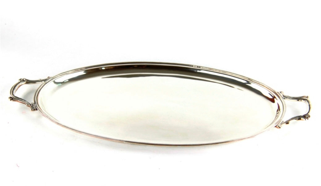 Plateau ovale en anglais Sheffield 48 x 24 cm