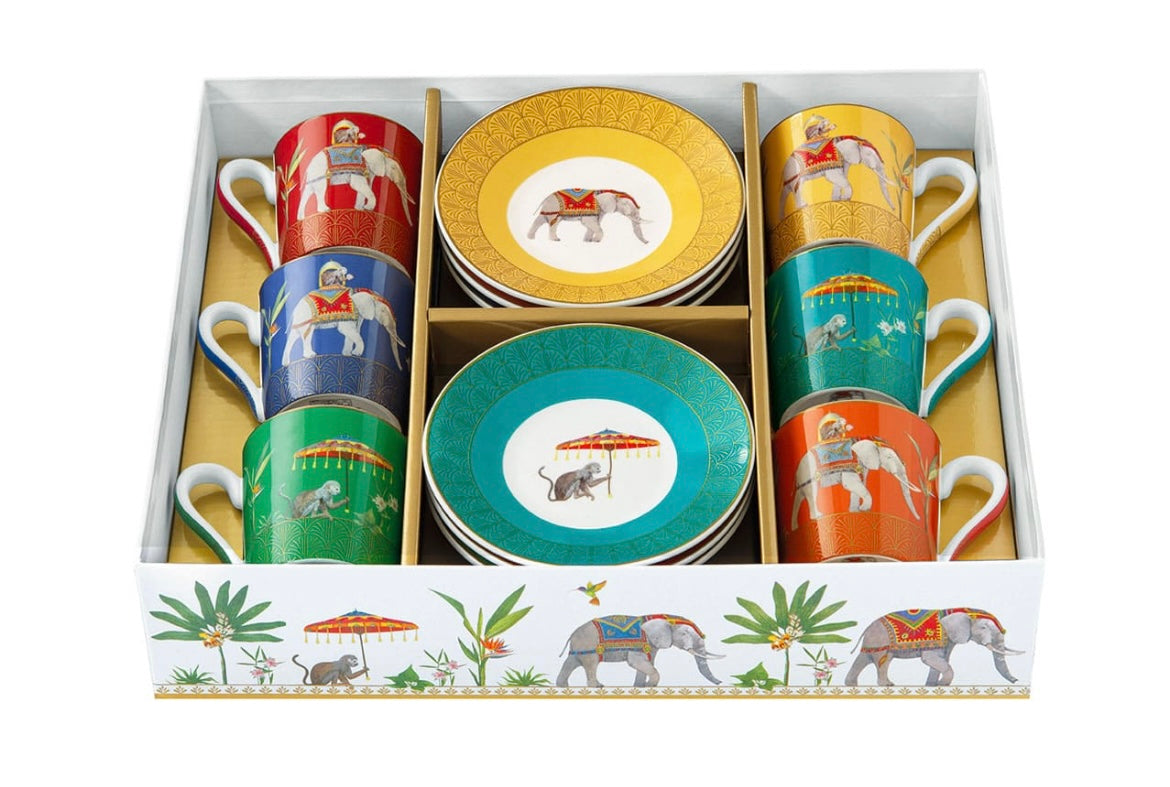Set sei tazzine da caffe’in scatola regalo Marajah Easy Life