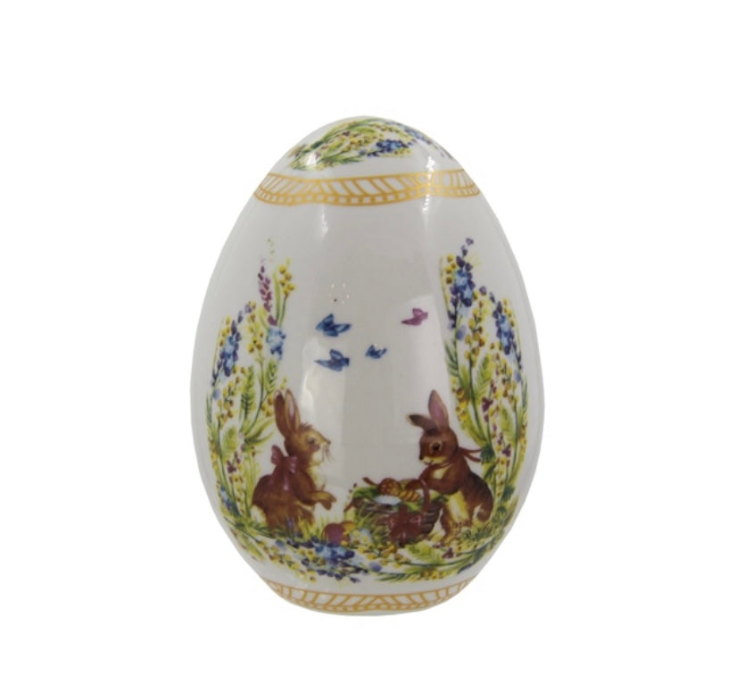 Uovo piccolo coniglio di Pasqua farfalle