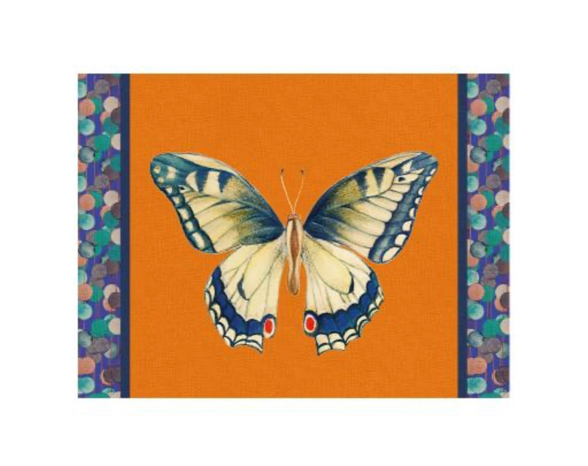 Tovaglietta rigida arancio cm 39 x 29 Farfalla Macaone