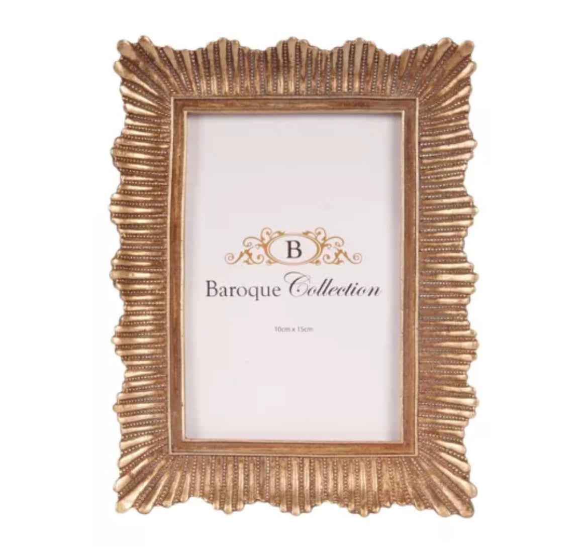 Cornice portafoto in resina 20 oro righe