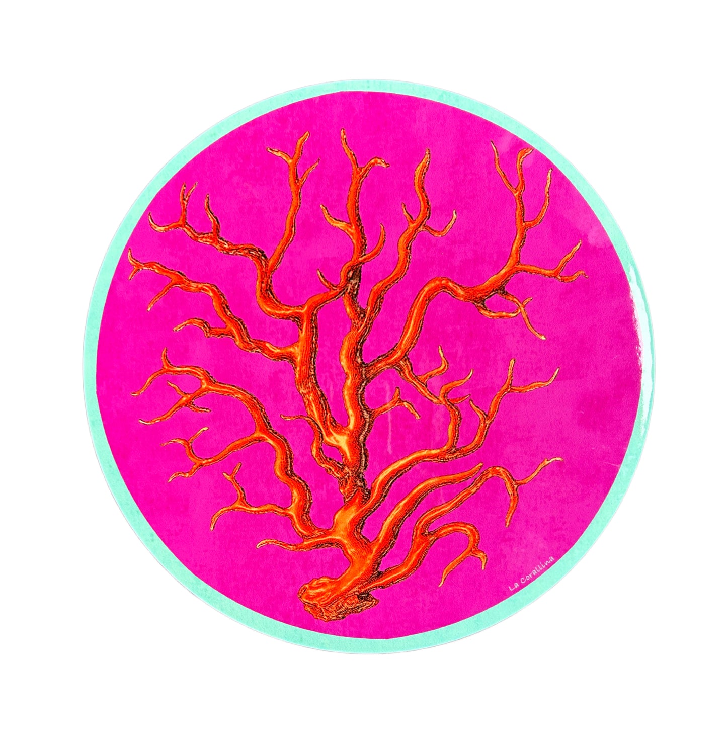 Sottopiatto Corallo fondo fucsia