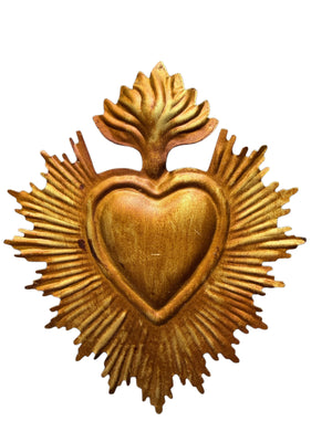 Cuore dorato piccolo da appendere