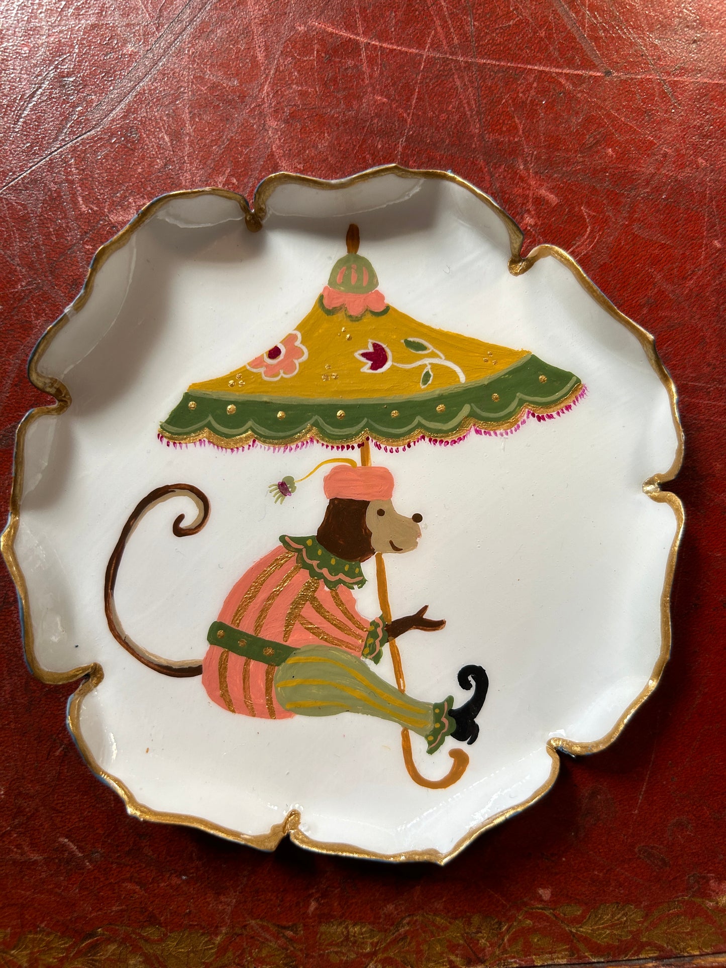 Bread plate or monkey jewelry box